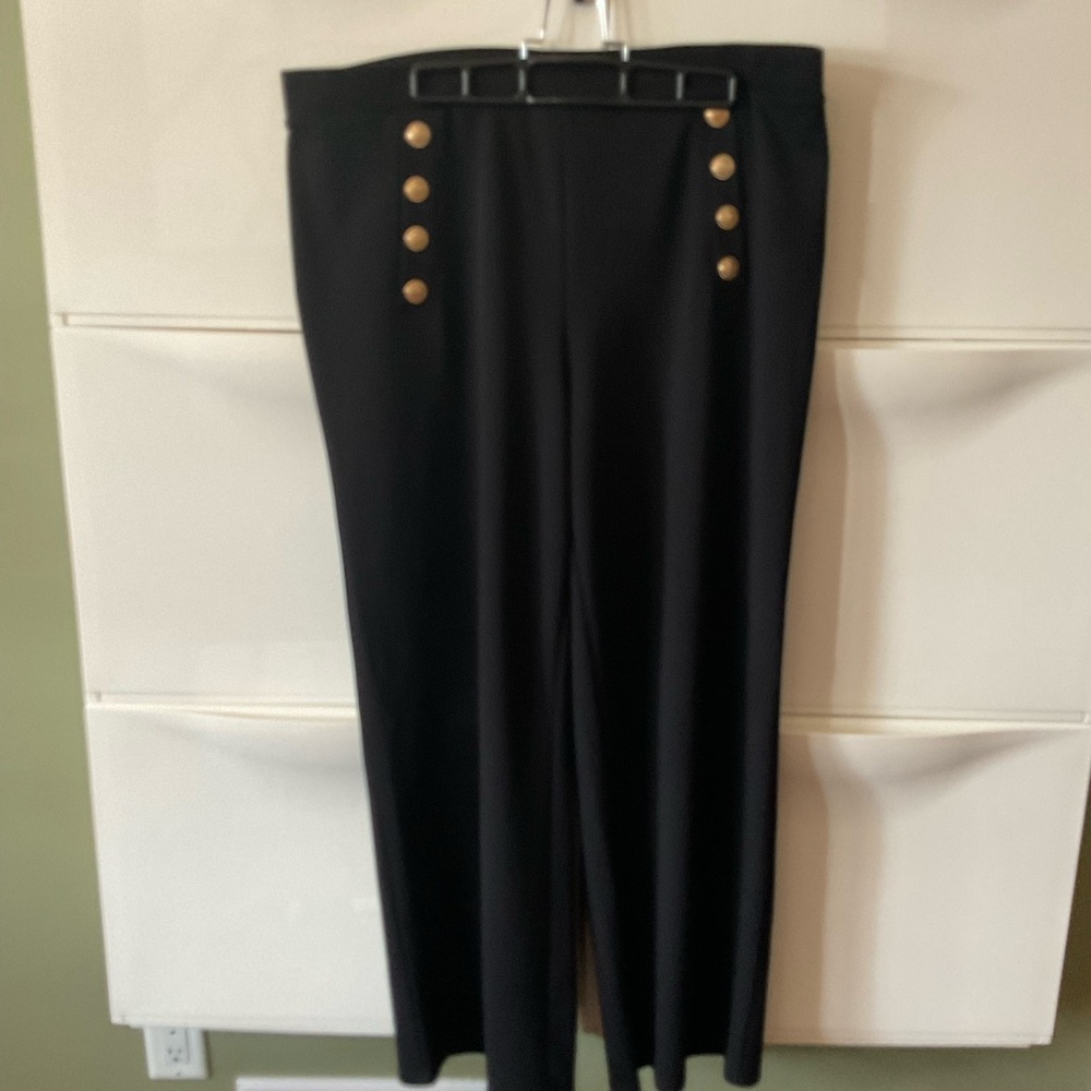 H&M Black Gold Button Trousers